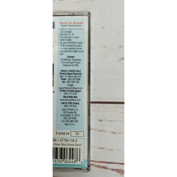 Expert Software Coral Reef 95 Screen Saver PC CD ROM Windows 95 B458 - Picture 4 of 8